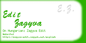 edit zagyva business card